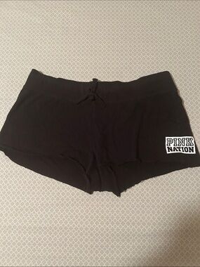 PINK Victoria's Secret Black PINK Nation Sweat Shorts